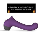 Orlena Heating Warming Clitoral Sucking Vibrator, 5 Sucking intensities, 8 Vibration Functions, G Spot Clit Dildo Waterproof, Rechargeable Clitoris Stimulator with Suction & Vibration Patterns Sex